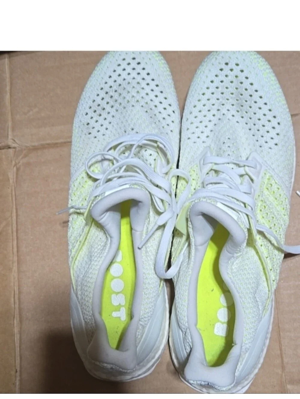 Adidas White and Yellow Athletic Size 13